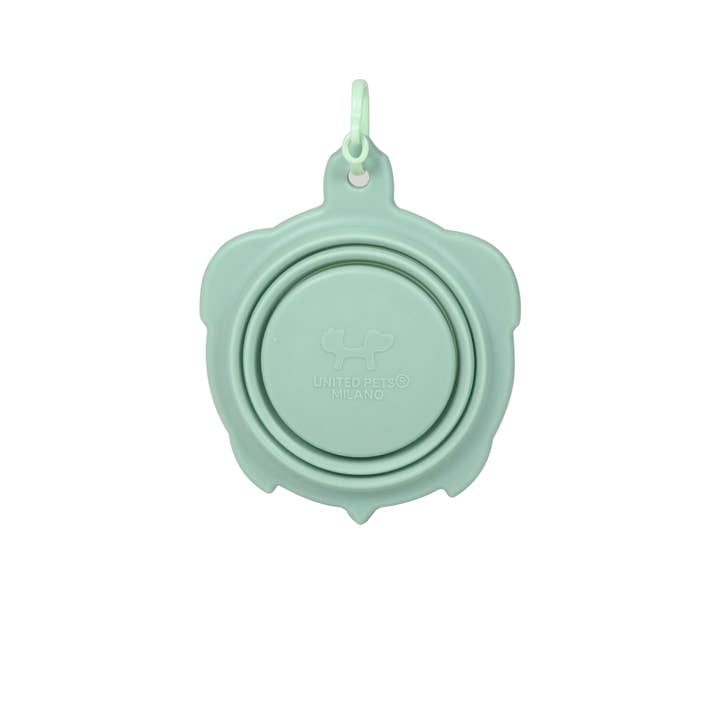 Bol de voyage pliable 200 ml en silicone - vert