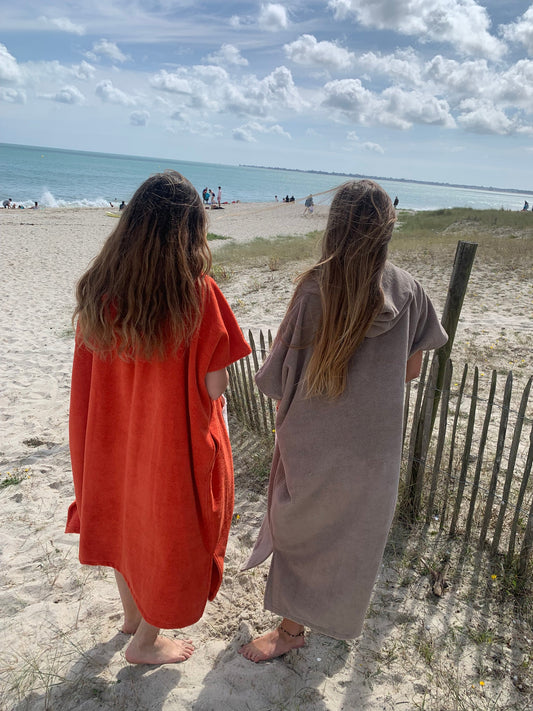 Poncho de bain Adulte - Moumoute TAUPE