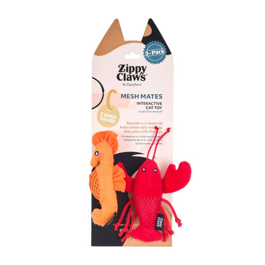 ZippyClaws® Mesh Mates Lot de 2 - Hippocampe et Homard