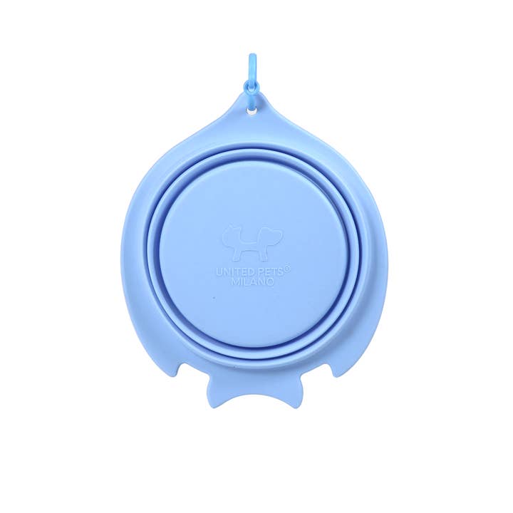 Bol de voyage pliable 1400 ml en silicone - Bleu