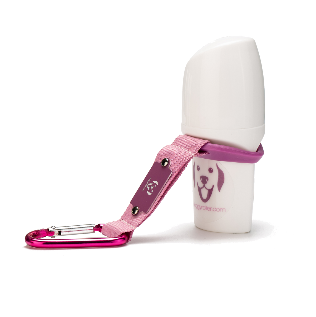 Rouleau à lécher pour chien Doggyroller – rose, avec mousqueton