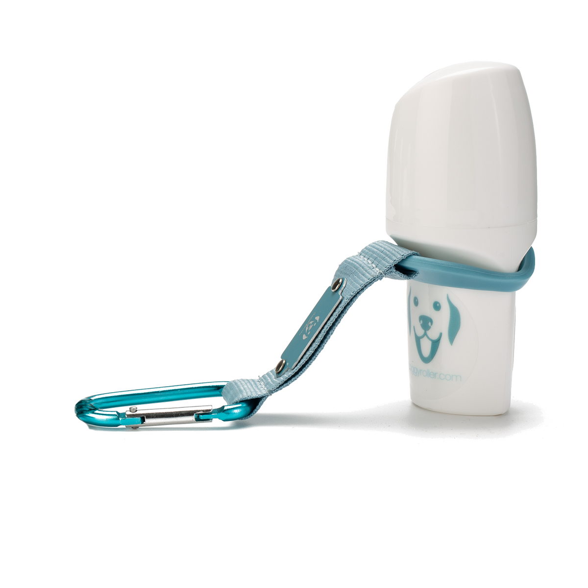 Rouleau à lécher pour chien Doggyroller – turquoise, avec mousqueton