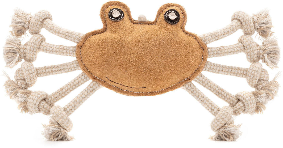 Jouet à mâcher pour chien Crabe en Cuir – Wooffee
