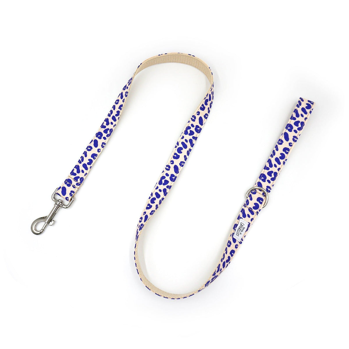 Laisse pour chien en coton Léopard Bleu – Bande de Canailles – détail