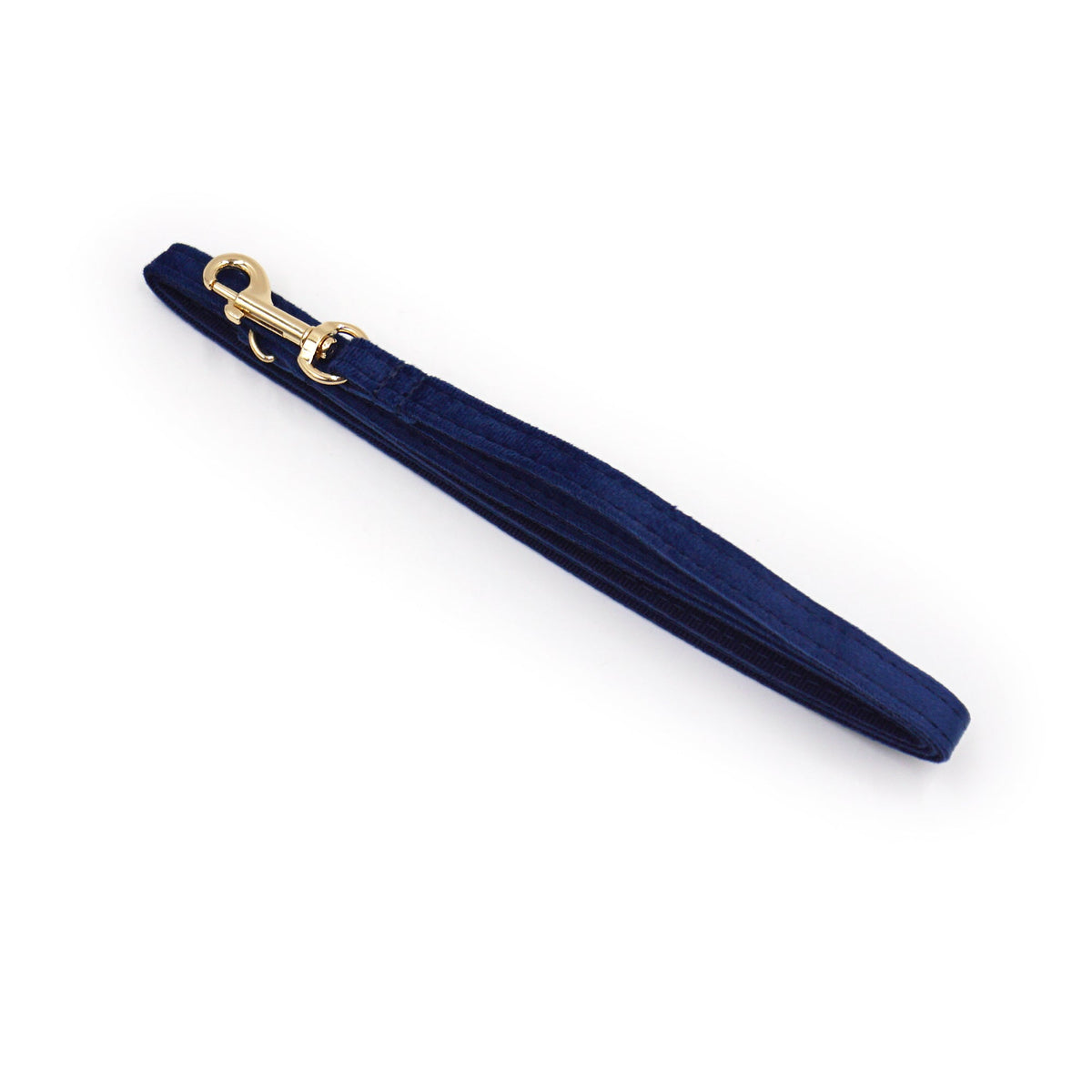Laisse pour chat en velours – Bande de Canailles – bleu marine, mousqueton