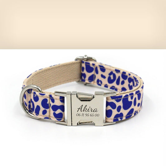 Collier pour chien Léopard Bleu – Bande de Canailles