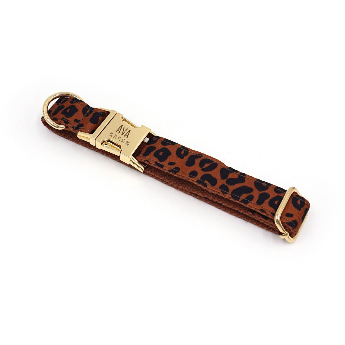 Collier pour chien Léopard Châtaigne – Bande de Canailles – vue 2