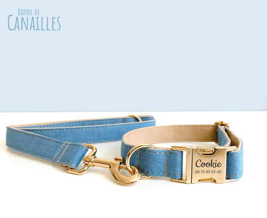 Collier pour chien Bleu Jean – Bande de Canailles