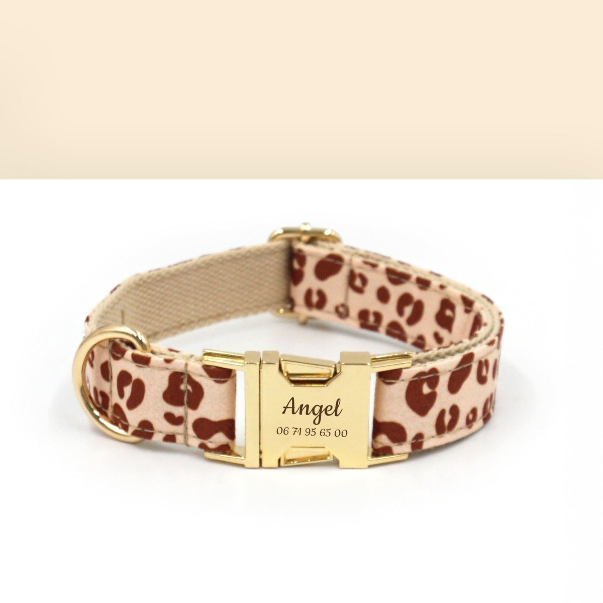 Collier pour chien Léopard Sable – Bande de Canailles