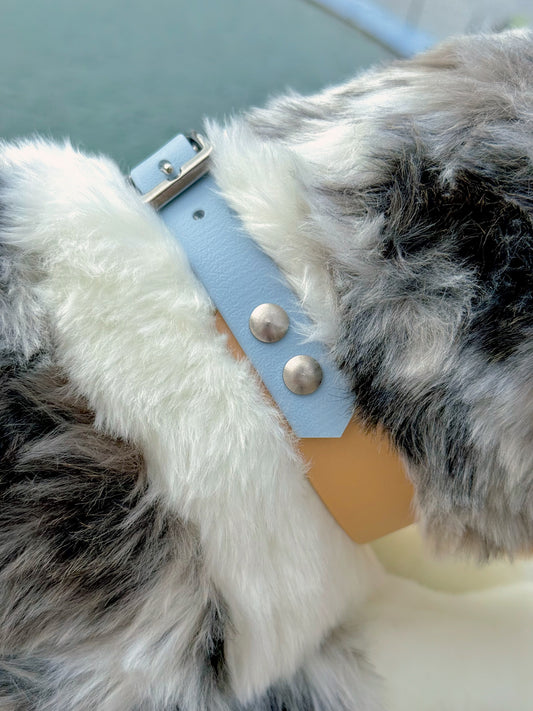 Collier Bleu Claire et Beige Or Light