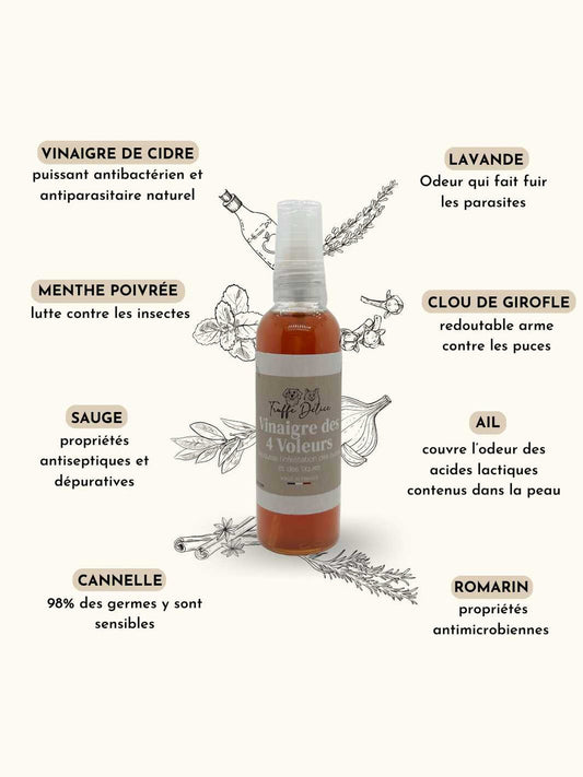 Vinaigre des 4 voleurs - Antiparasitaire chien