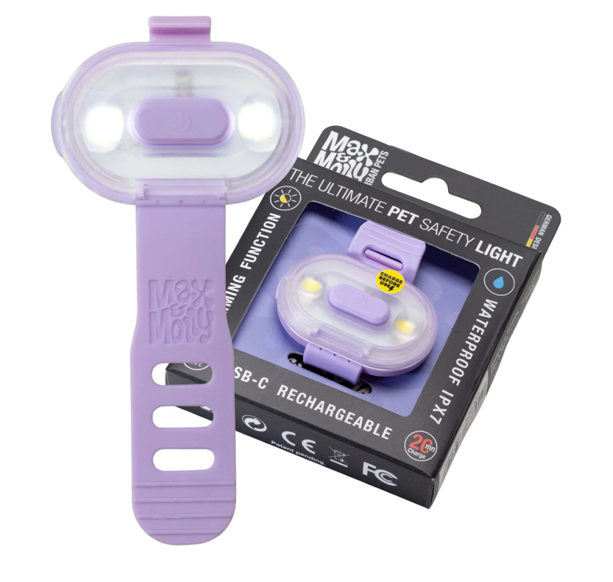 Lumière de sécurité LED pour chien Matrix 2.0 – Max & Molly – Lavande