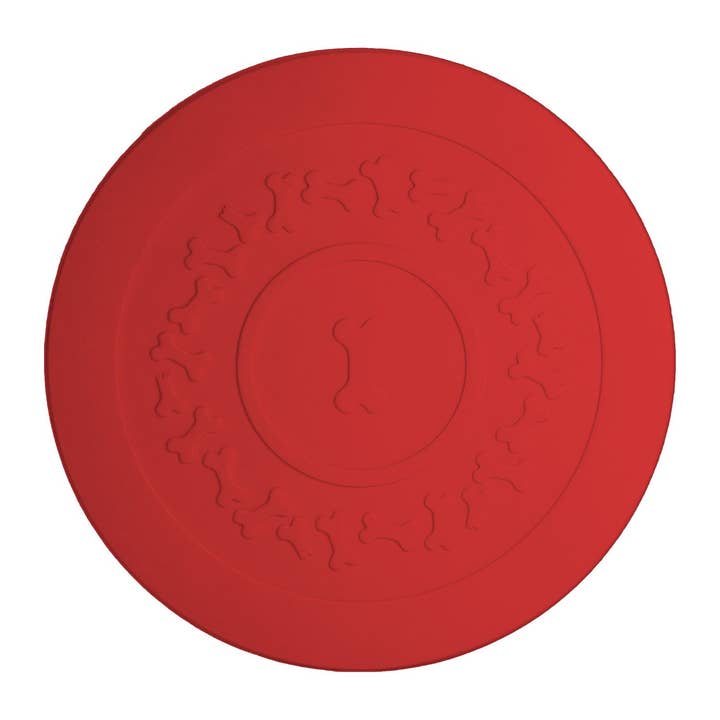 Tapis Plate rouge pour gamelle de chien, United Pets